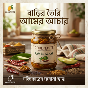 হোমমেড আমের টক-ঝাল-মিষ্টি আচার (৫০০ গ্রাম)